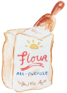 Watercolor All-Purpose Flour Food Ingredient