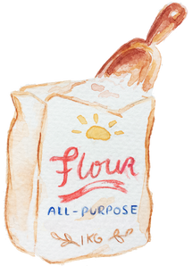 Watercolor All-Purpose Flour Food Ingredient
